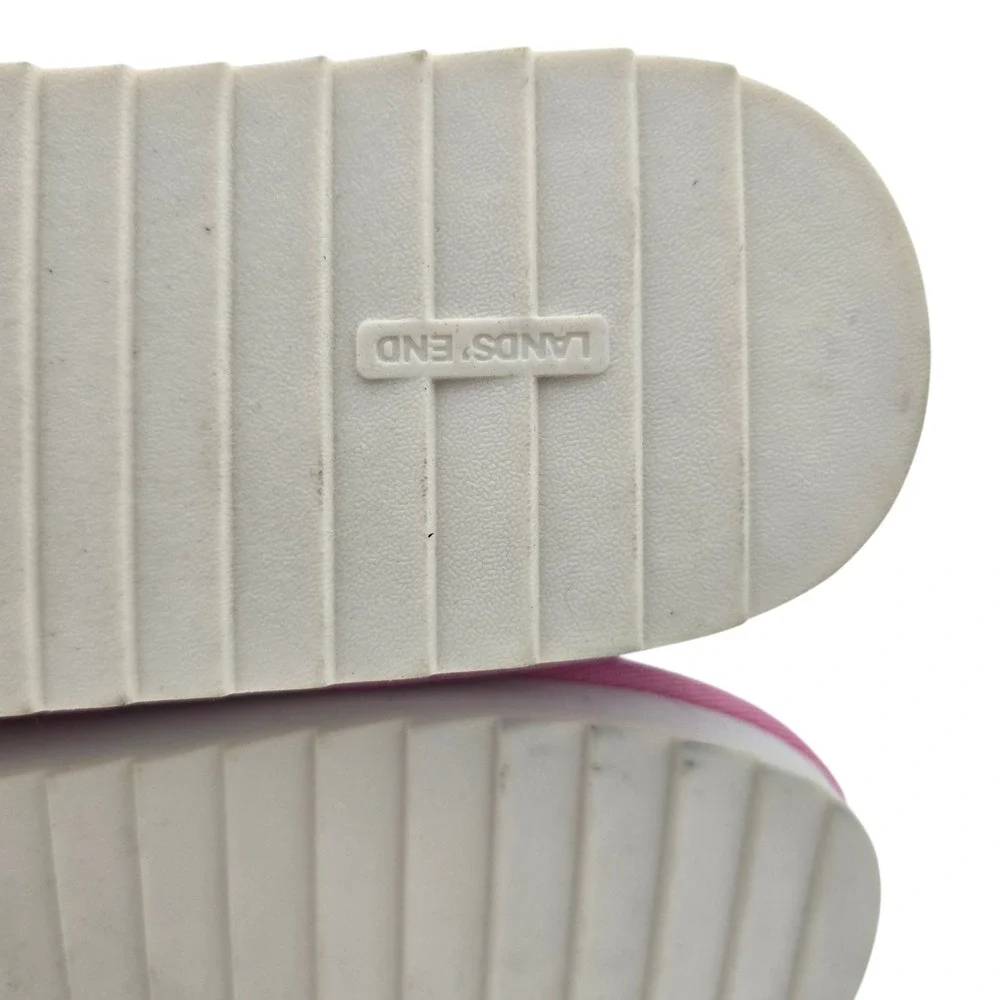 Girls Pink Puffer Winter Boots‎ 6 Youth Warm Faux Fur Lined Slip On Lands End